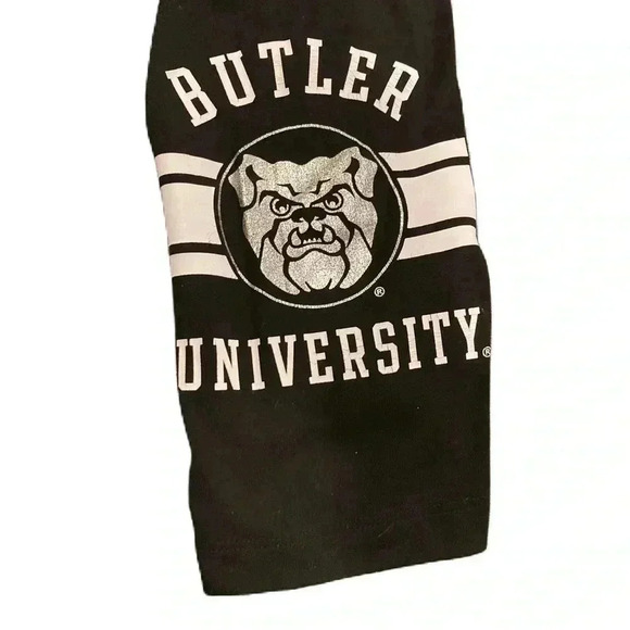 Rare Victoria Secret Pink "Butler" Navy Sweatshirt and Black Leggings Sz. M - Picture 6 of 8